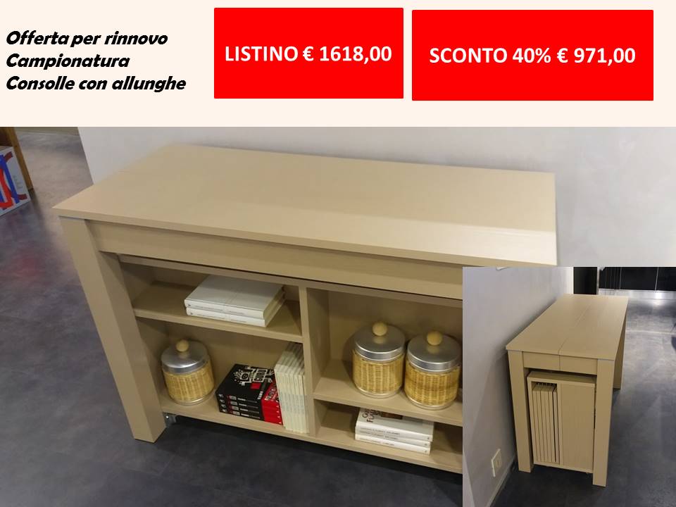 Tavolo consolle da cucina con allunghe a scomparsa